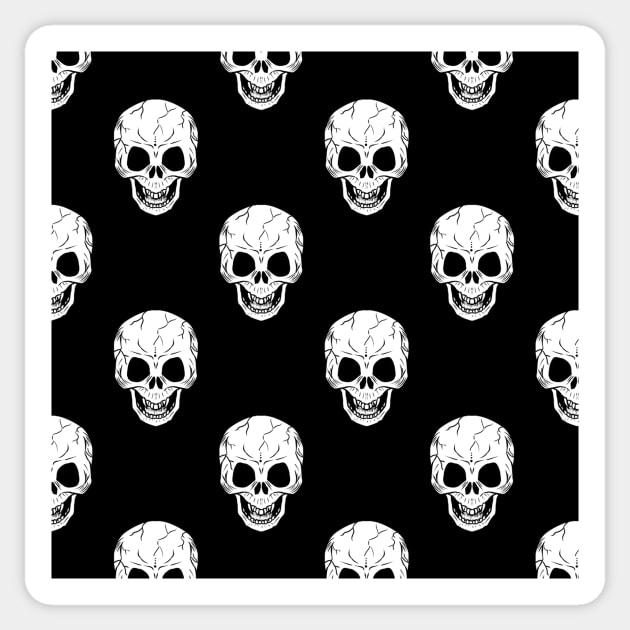 Halloween Skull Pattern Sticker by gattoshou